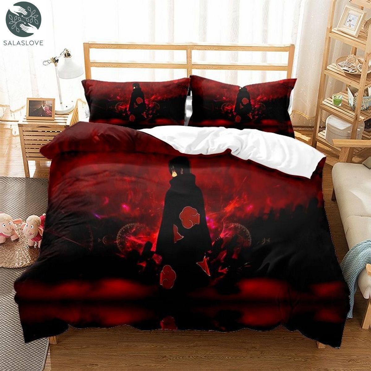 Naruto Bedding Set Duvet Cover Pillowcase Double Queen King Size Kids Bedroom TY8401