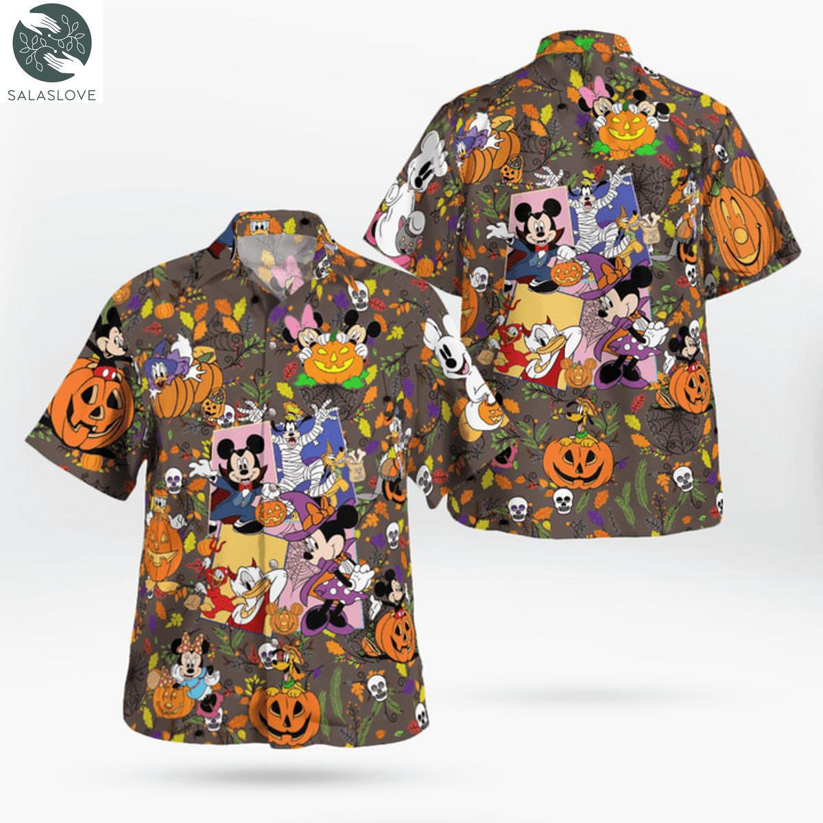 Disney Cartoon Characters Halloween Hawaiian Shirt TY19807