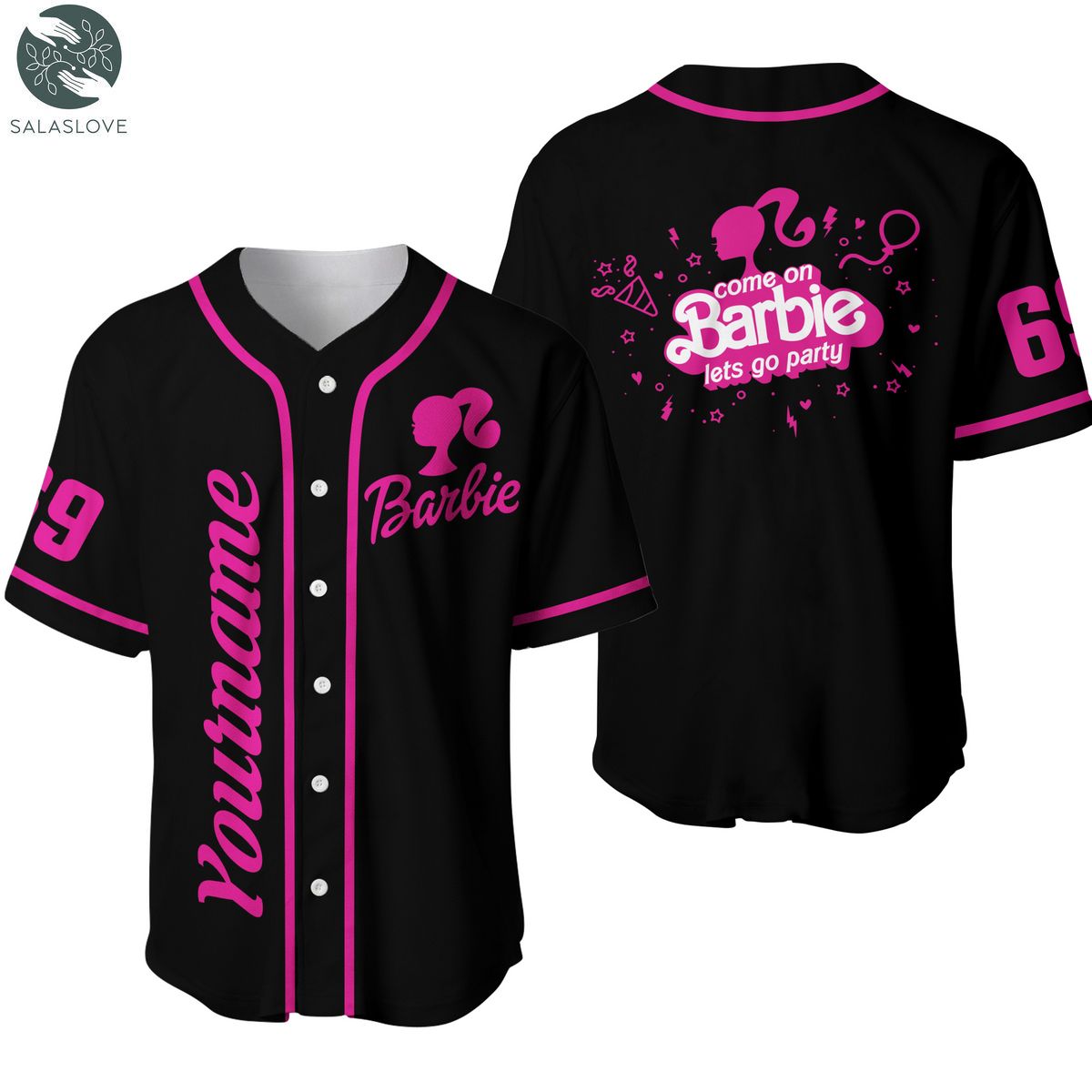 Barbie Baseball Jersey, Come On Let's Go Party Baseball Jersey