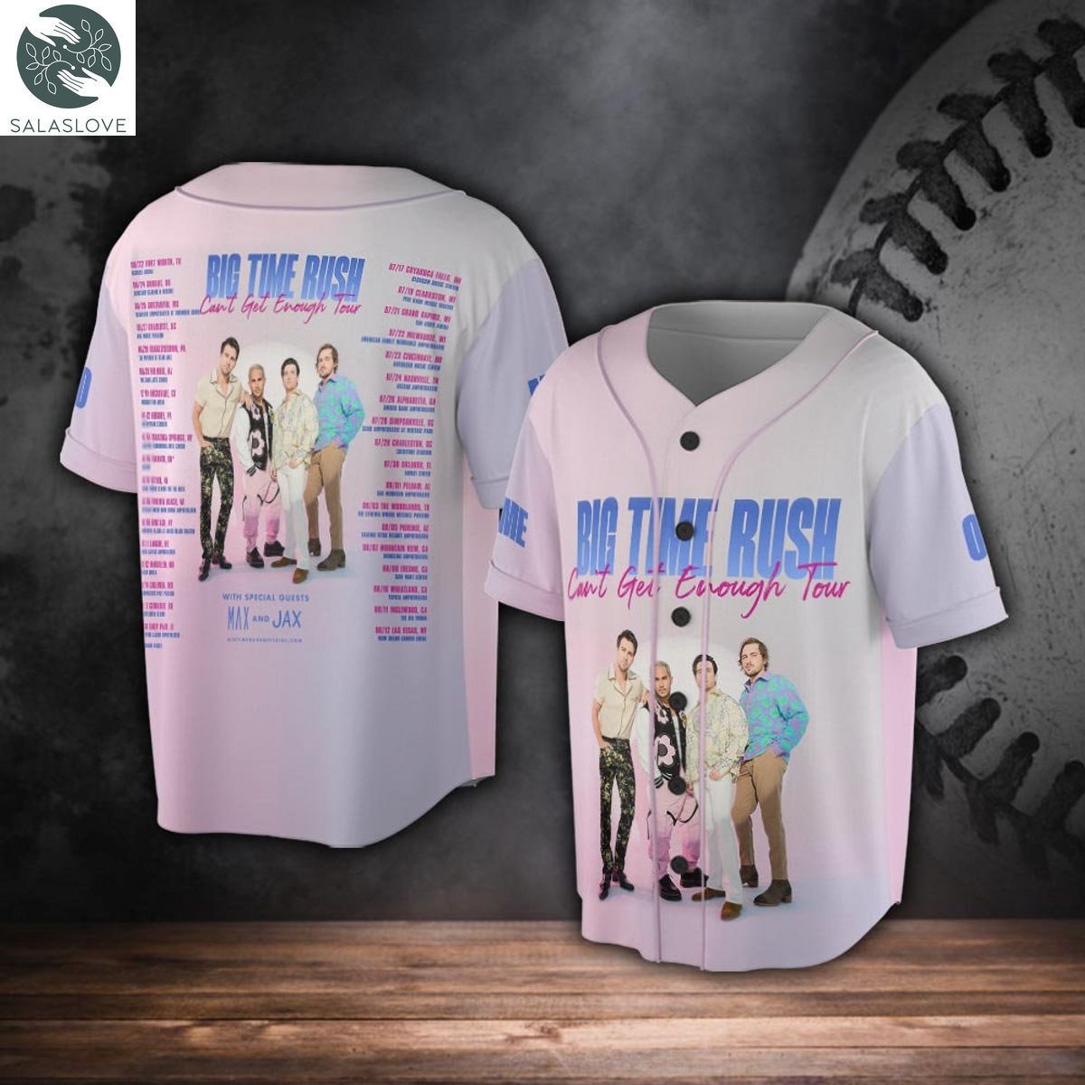 Big Time Rush Music Baseball Jersey, Band Tour Baseball Jersey