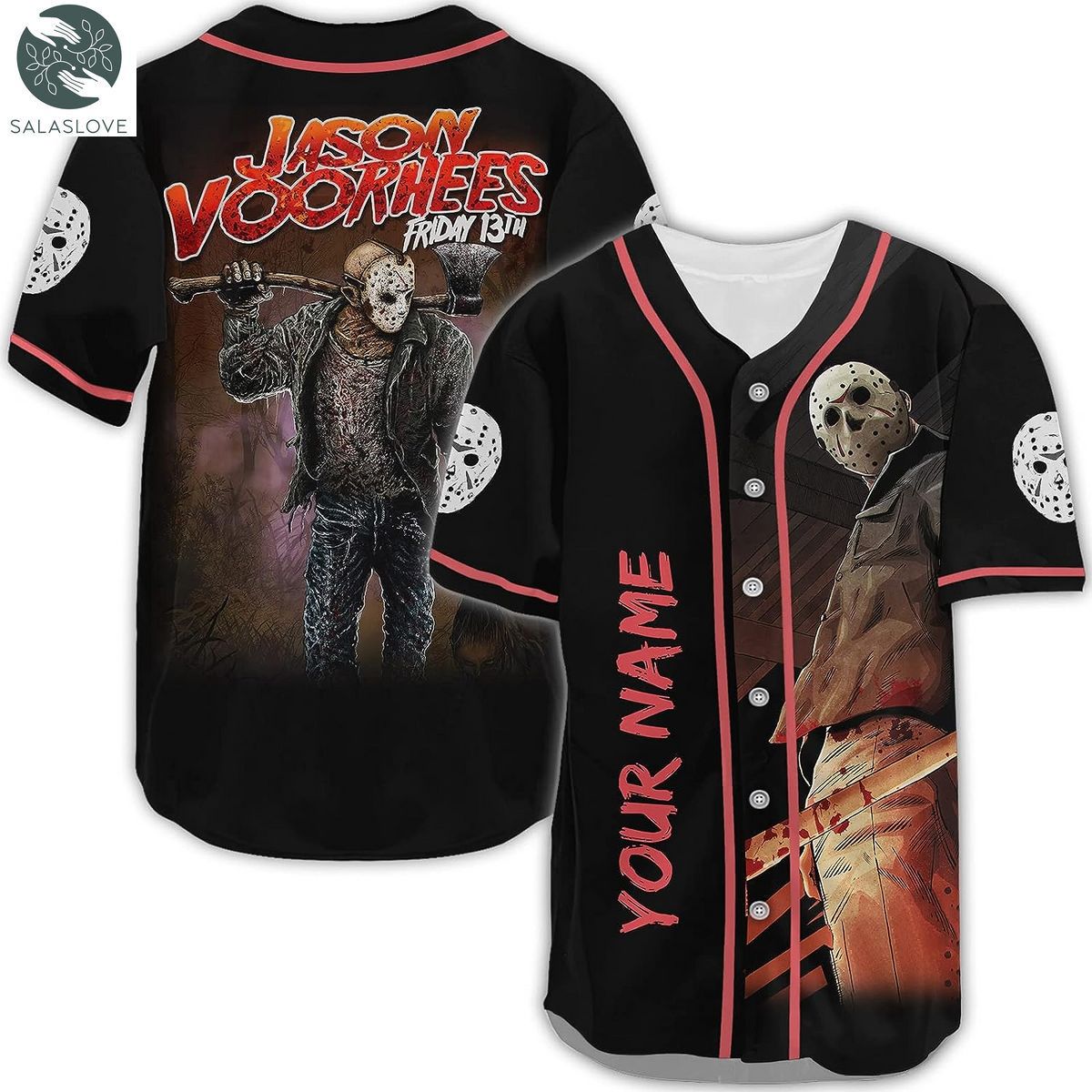 Jason Baseball Jersey Shirt Personalized Horror Movie Baseball Jersey