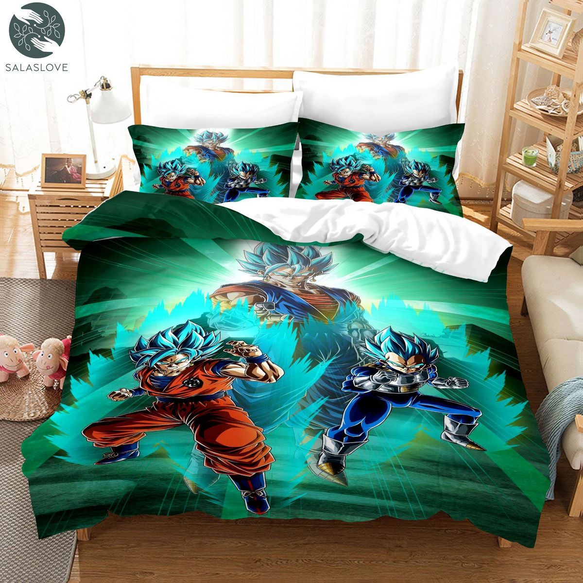 Dragon Ball Cosplay Kids Boys Gift Bed Cover Duvet Cover Pillow Case Bedding Sets