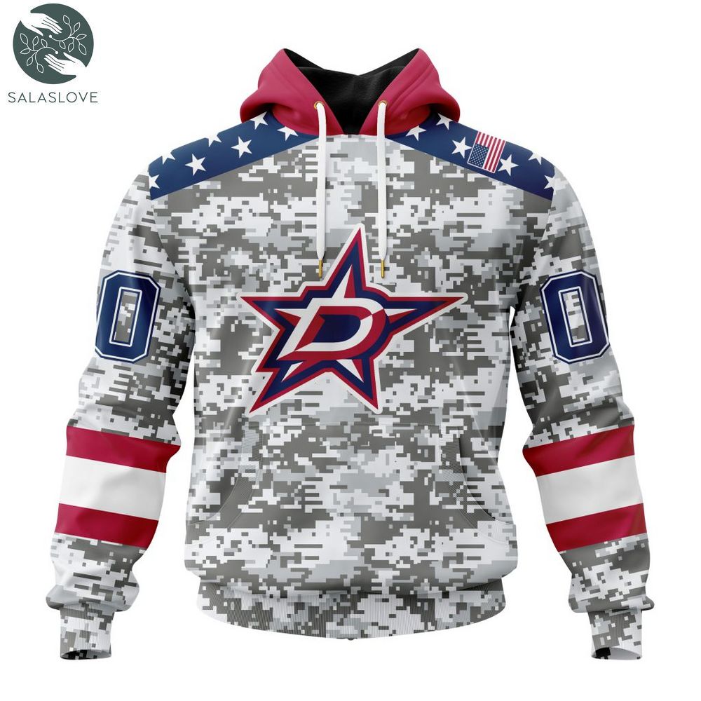 NHL Dallas Stars Special Camo Design For Veterans Day Hoodie