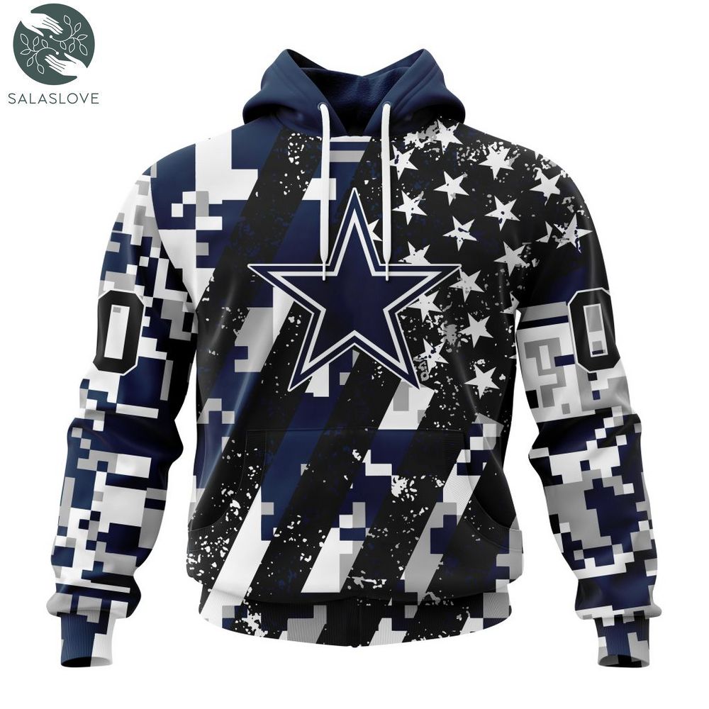 NFL Dallas Cowboys Special Camo Design For Veterans Day Hoodie