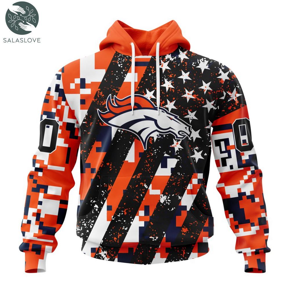 NFL Denver Broncos Special Camo Design For Veterans Day Hoodie