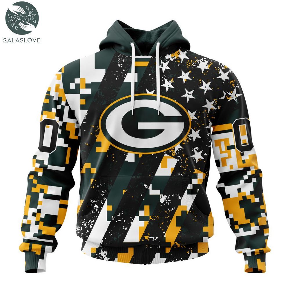 NFL Green Bay Packers Special Camo Design For Veterans Day Hoodie