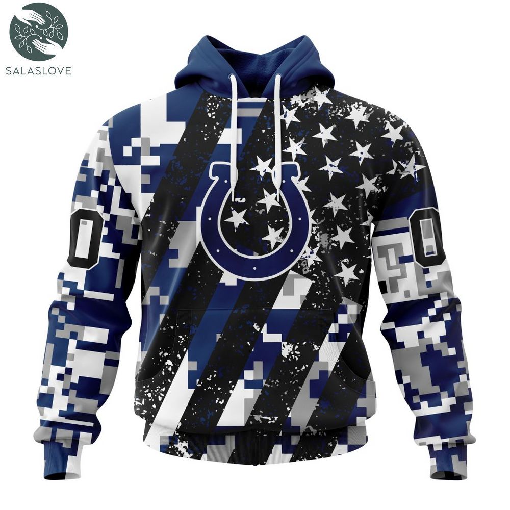 NFL Indianapolis Colts Special Camo Design For Veterans Day Hoodie