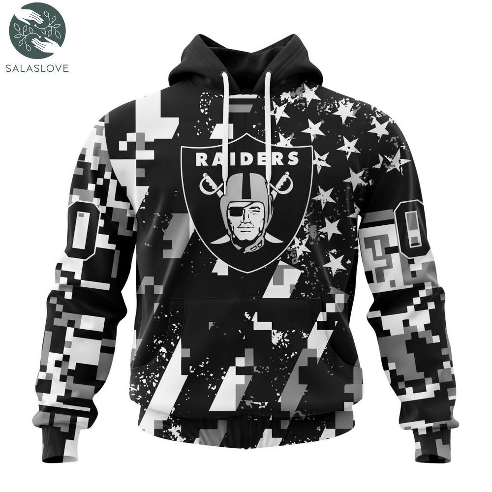 NFL Las Vegas Raiders Special Camo Design For Veterans Day Hoodie