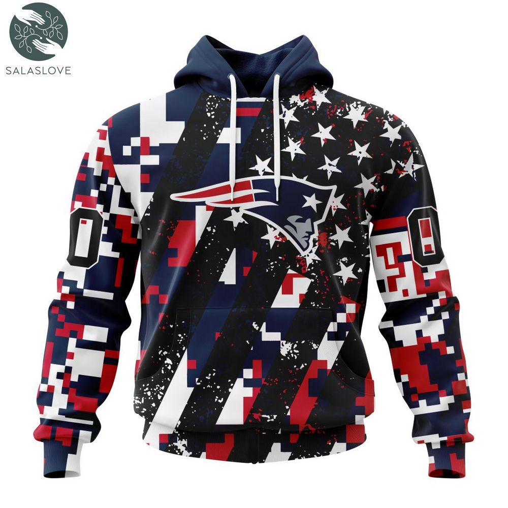 NFL New England Patriots Special Camo Design For Veterans Day Hoodie