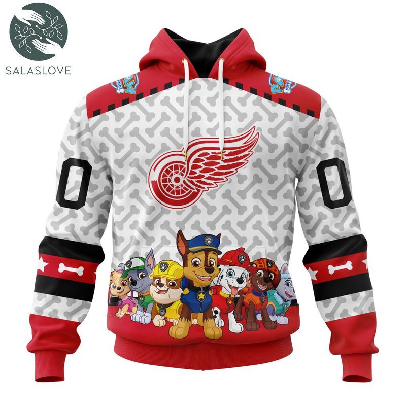 NHL Detroit Red Wings Special PawPatrol Hoodie
