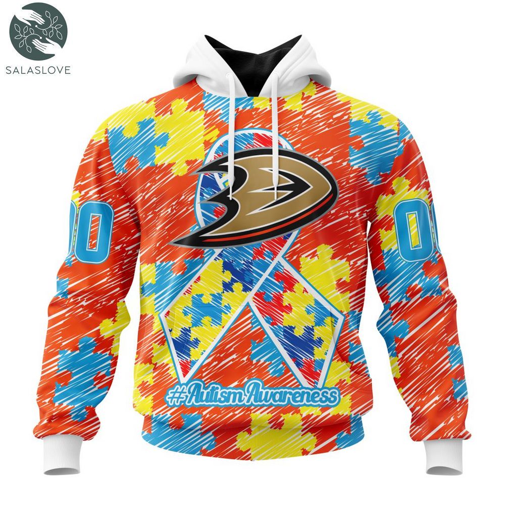 NHL Anaheim Ducks Special Autism Awareness Design Hoodie