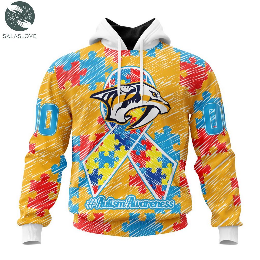 NHL Nashville Predators Special Autism Awareness Design Hoodie