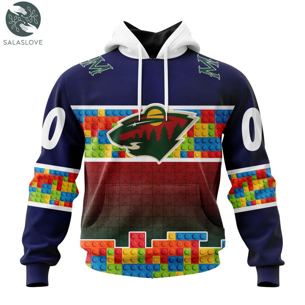 NHL Minnesota Wild Special Autism Awareness Design Hoodie