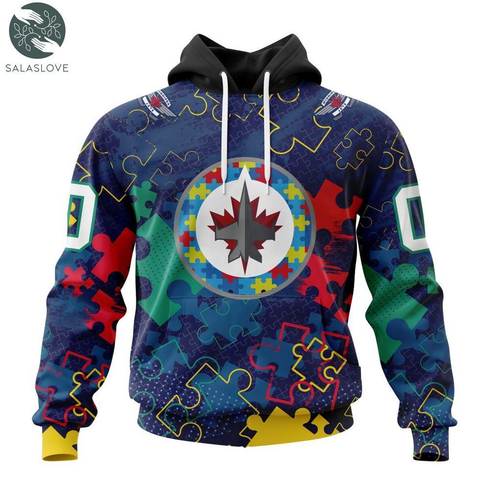 NHL Winnipeg Jets Specialized Fearless Against Autism Hoodie