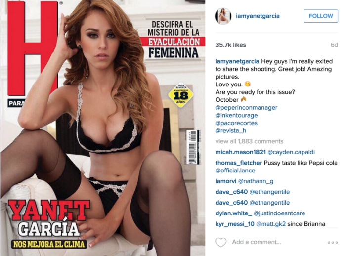 Янет Гарсия на обложке мужского журнала Mexican men's magazine