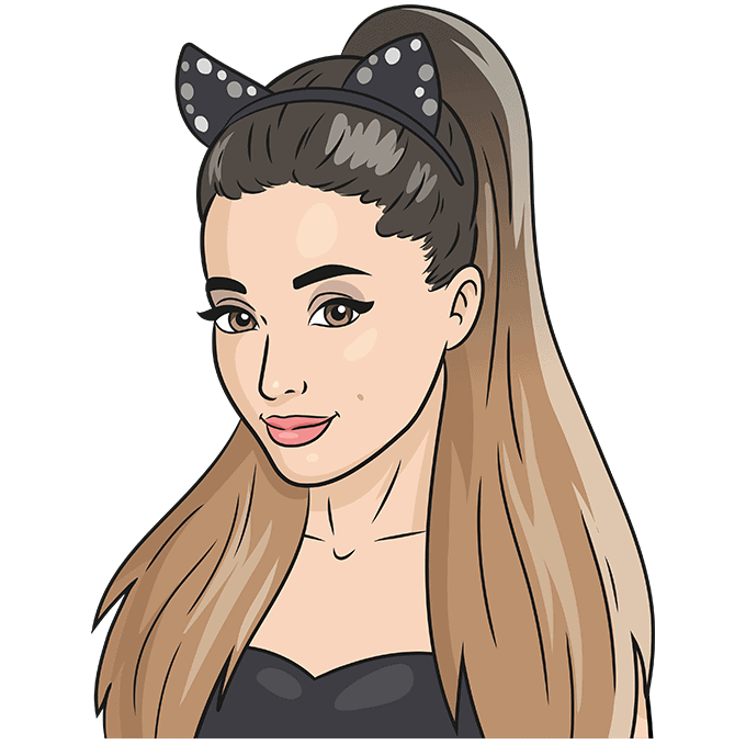 Complete Ariana Grande drawing