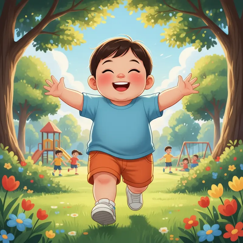 Một em bé khỏe mạnh, năng động đang vui cười, thể hiện lợi ích tăng cường sức khỏe mà yến sào mang lại.
