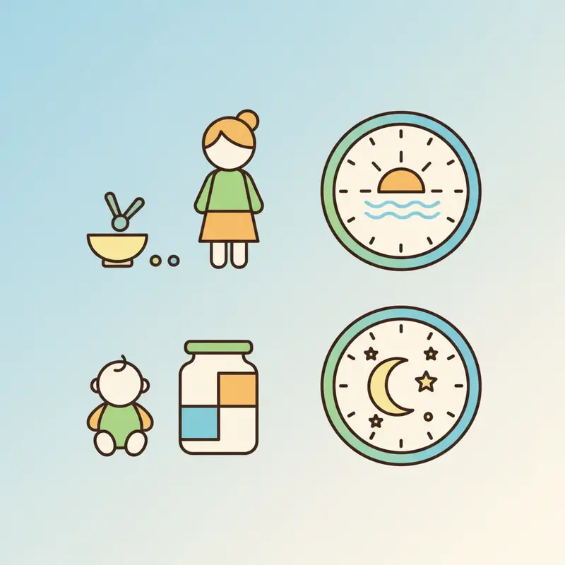 Infographic hướng dẫn liều lượng và thời điểm vàng để cho trẻ biếng ăn sử dụng yến chưng hạt chia.