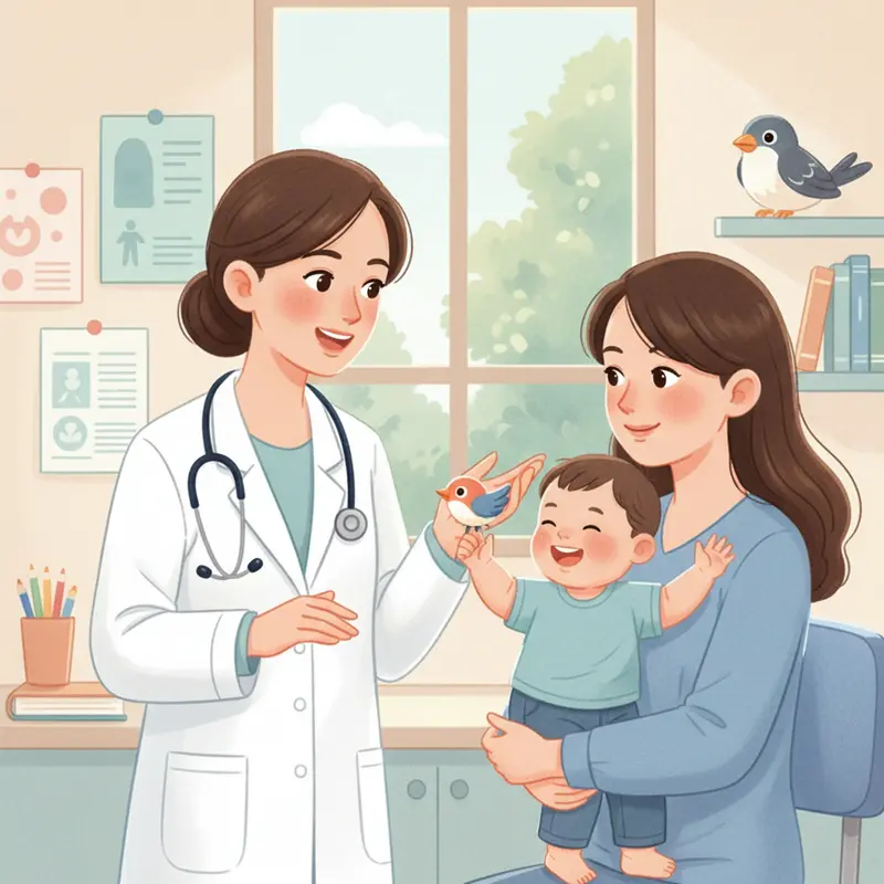 Bác sĩ nhi khoa đang tư vấn cho một người mẹ về dinh dưỡng cho trẻ nhỏ.