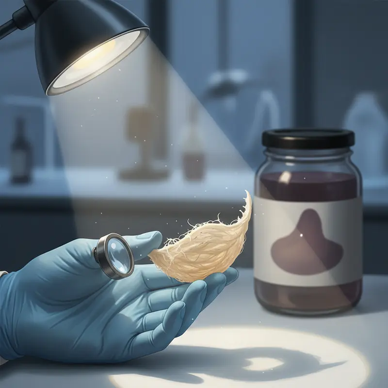 So sánh giữa yến sào nguyên chất đang được kiểm định và sản phẩm yến sào kém chất lượng, nhấn mạnh tầm quan trọng của nguồn gốc.