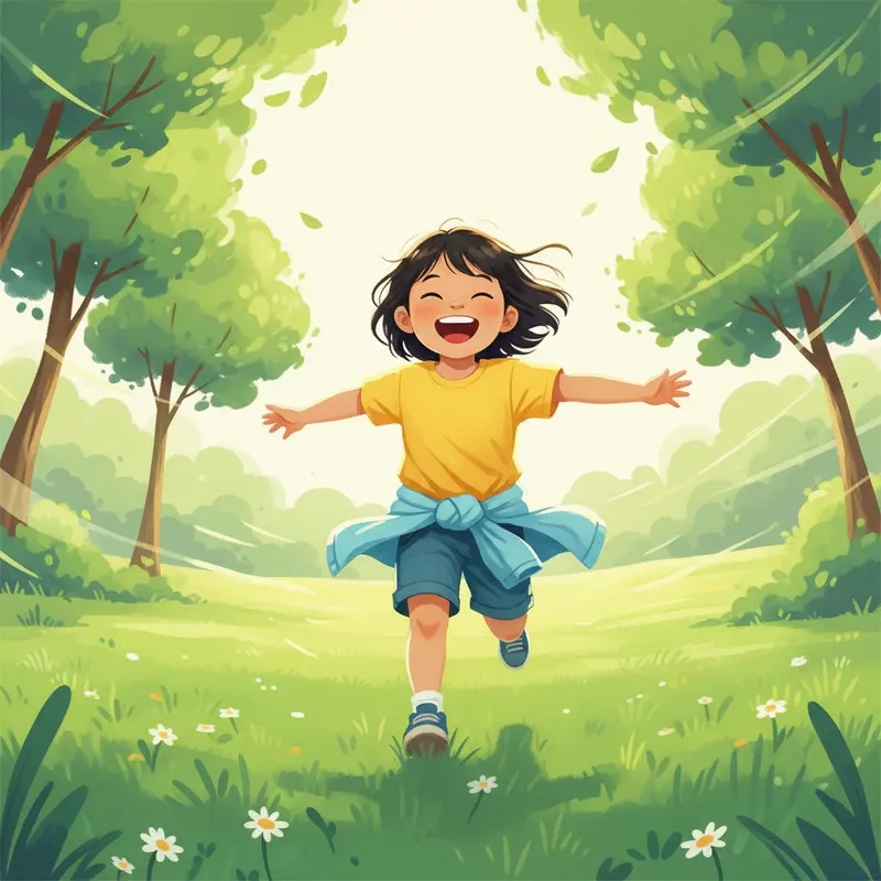 Một em bé khỏe mạnh, vui tươi đang chạy chơi, minh họa cho lợi ích phát triển toàn diện mà yến sào mang lại.