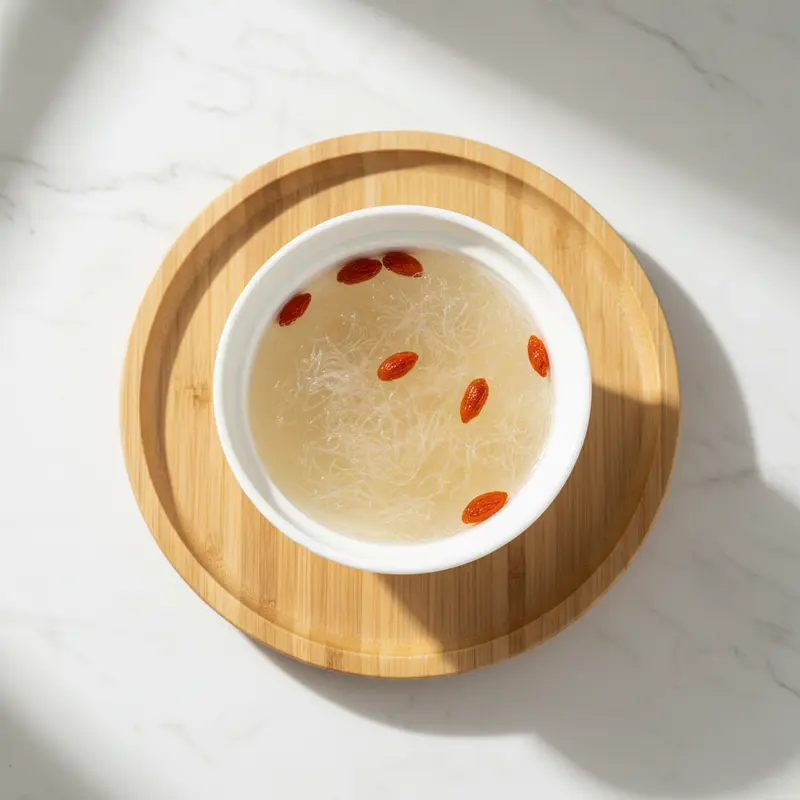 Một chén yến sào được chế biến cẩn thận, sẵn sàng cho bé sử dụng, nhấn mạnh tầm quan trọng của việc dùng đúng cách.