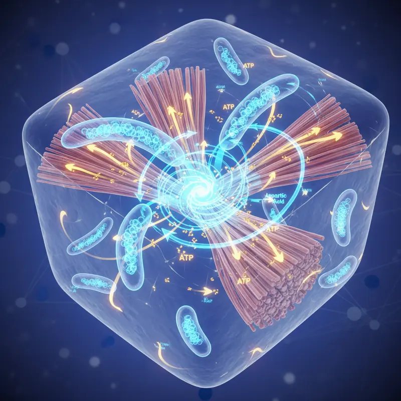 Minh họa Axit Aspartic cung cấp năng lượng cho ty thể của tế bào để phục hồi cơ bắp.