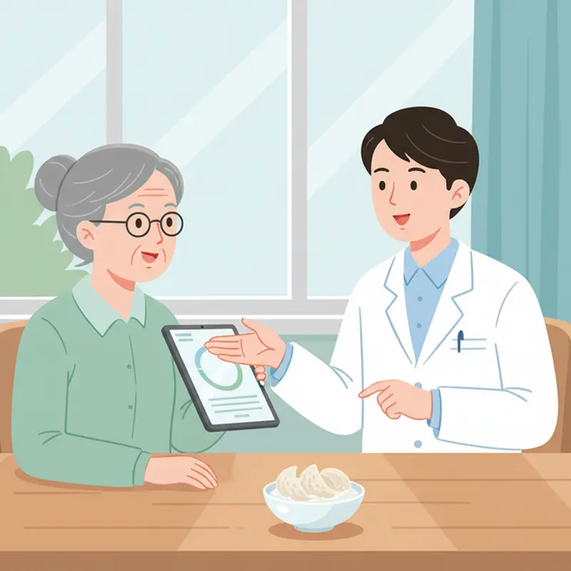 Bác sĩ đang tư vấn cho bệnh nhân về cách sử dụng yến sào an toàn với liều lượng nhỏ.