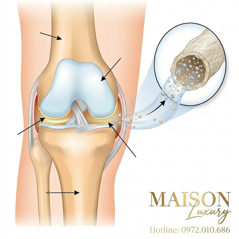 Các khoáng chất vi lượng từ sợi yến đảo thẩm thấu và hỗ trợ trực tiếp vào cấu trúc xương, sụn khớp.