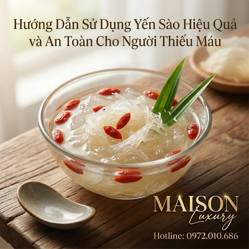 Tô yến chưng đường phèn với kỷ tử, một cách chế biến đơn giản và phổ biến để giữ nguyên dưỡng chất.