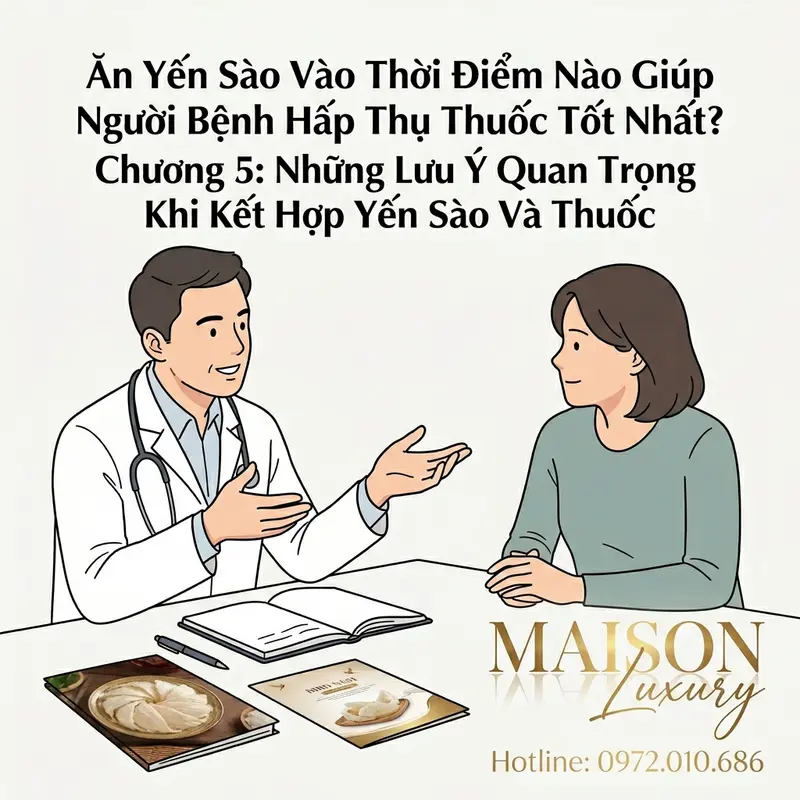 Tham vấn ý kiến bác sĩ là bước không thể bỏ qua khi kết hợp yến sào với thuốc điều trị.