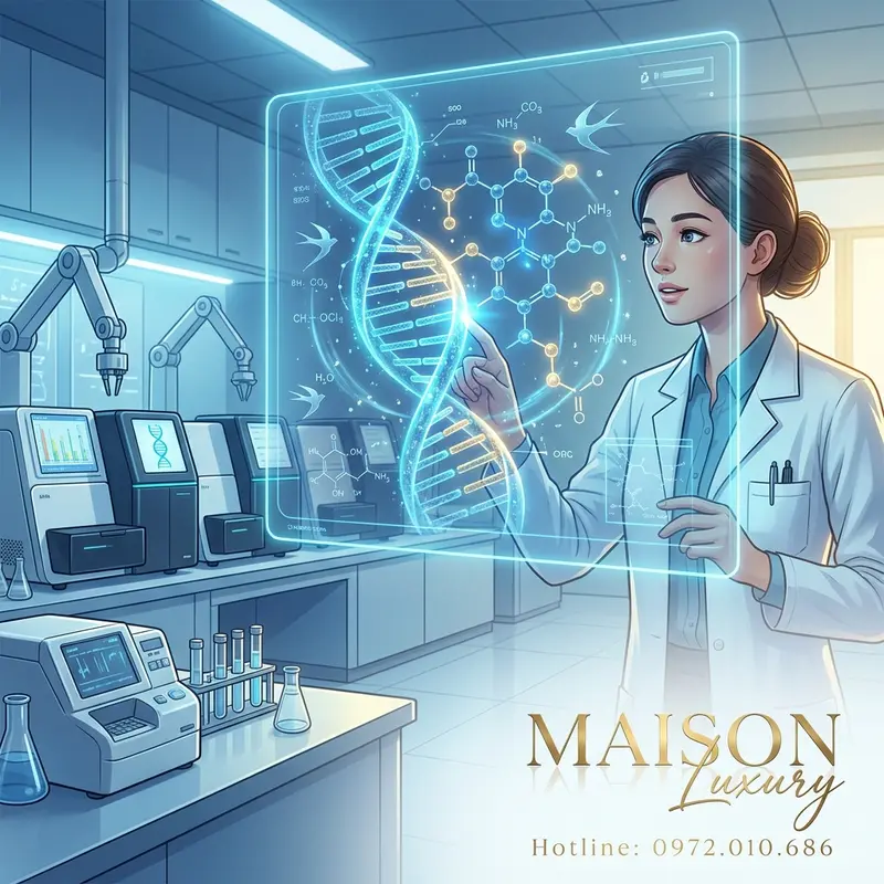 Hình ảnh tương lai: Khoa học hiện đại giải mã và ứng dụng chính xác các hoạt chất trong yến sào.