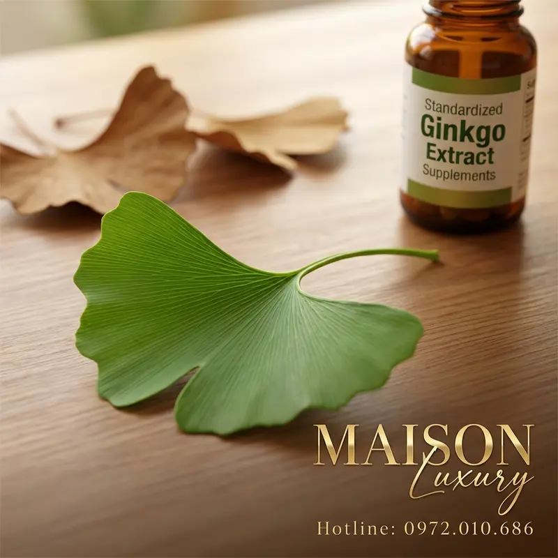 Lá bạch quả tươi và các chế phẩm từ bạch quả được sử dụng để hỗ trợ tuần hoàn não.