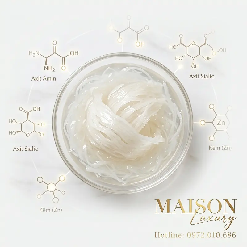 Yến sào chứa nhiều thành phần hoạt tính có lợi cho thần kinh.