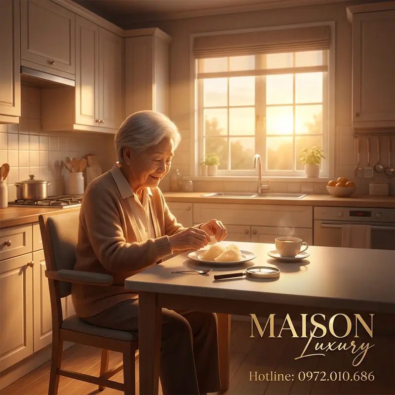 Thực hiện sơ chế yến trong tư thế ngồi thoải mái, kết hợp với các hoạt động thư giãn khác.