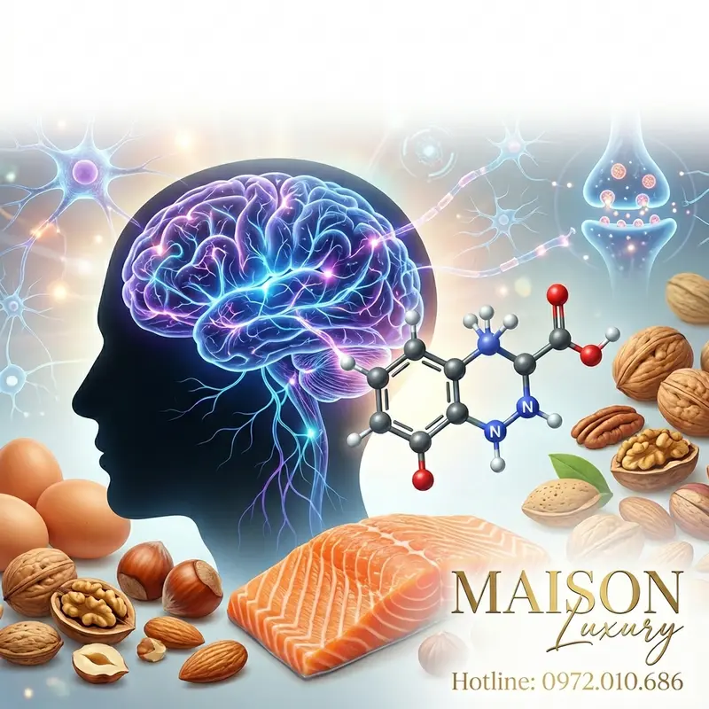 Phenylalanine là tiền chất của dopamine, giúp não bộ duy trì tâm trạng tích cực.