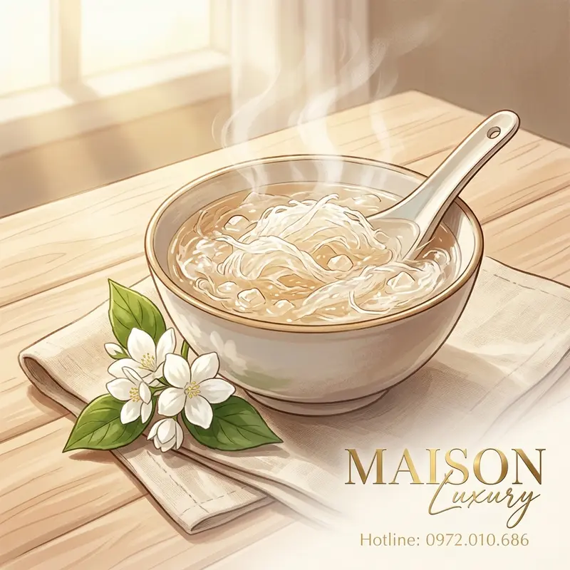 Yến chưng đường phèn – cách dùng yến hiệu quả cho da.