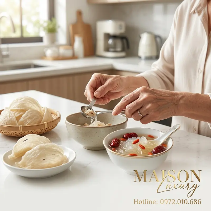 Các bước chuẩn bị yến chưng – cách tối ưu Proline cho người già.