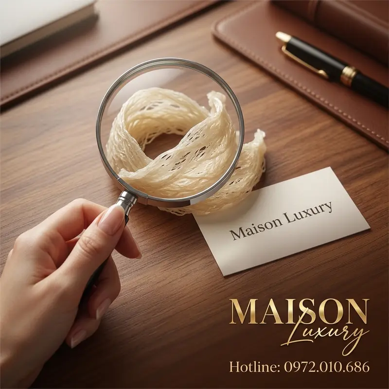 Cận cảnh tư vấn chọn yến sào thượng hạng Maison Luxury.