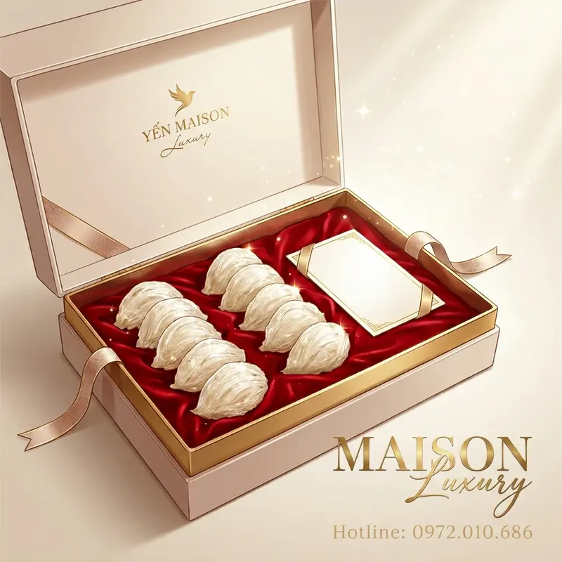 Hộp quà Yến Maison Luxury – đẳng cấp từ thiết kế.