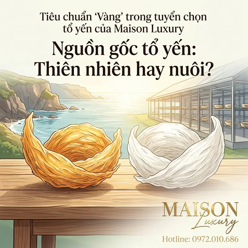 So sánh tổ yến đảo thiên nhiên và tổ yến nuôi nhà – yếu tố cốt lõi trong tiêu chuẩn vàng.