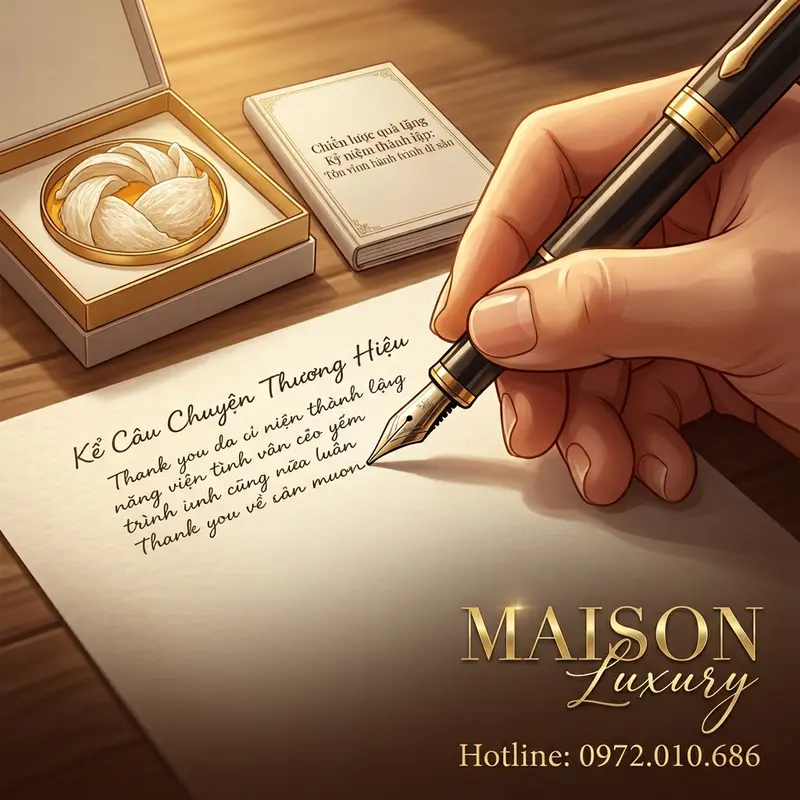 Viết thiệp cá nhân hóa cho món quà kỷ niệm thêm phần ý nghĩa.