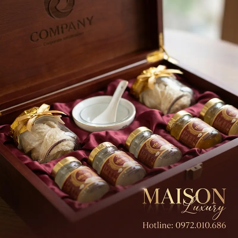 Bộ quà tặng cao cấp mang thương hiệu doanh nghiệp.