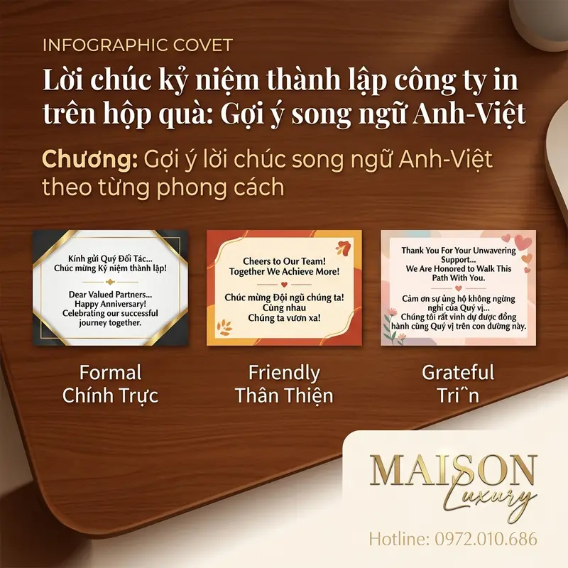 Bảng gợi ý lời chúc song ngữ Anh-Việt