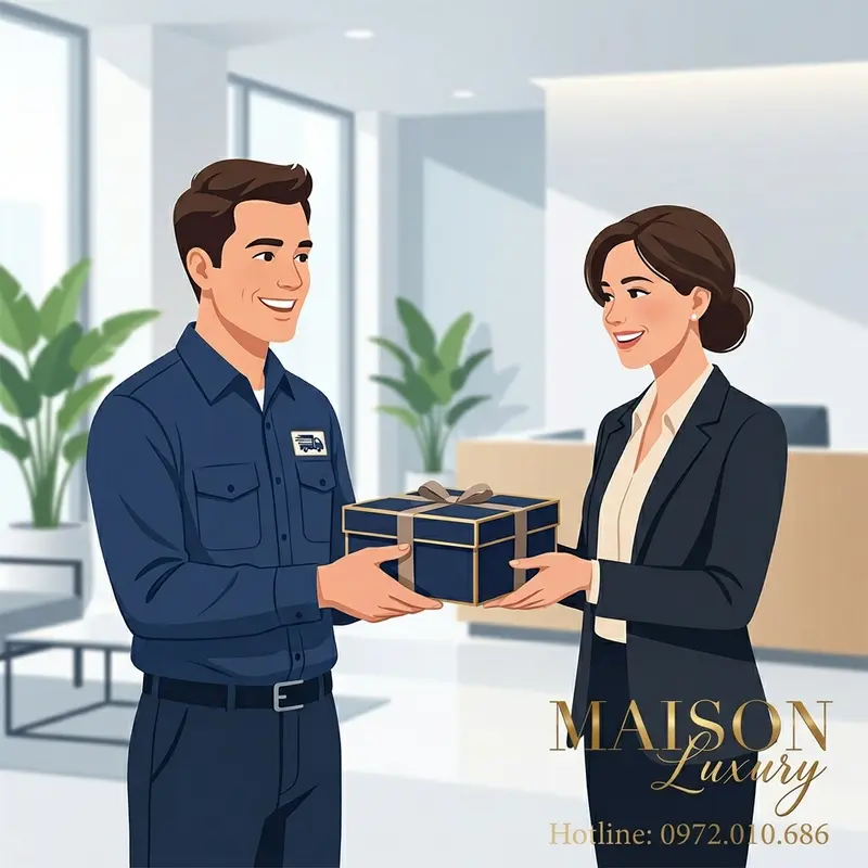 Gửi quà tận nơi cho khách hàng thân thiết.