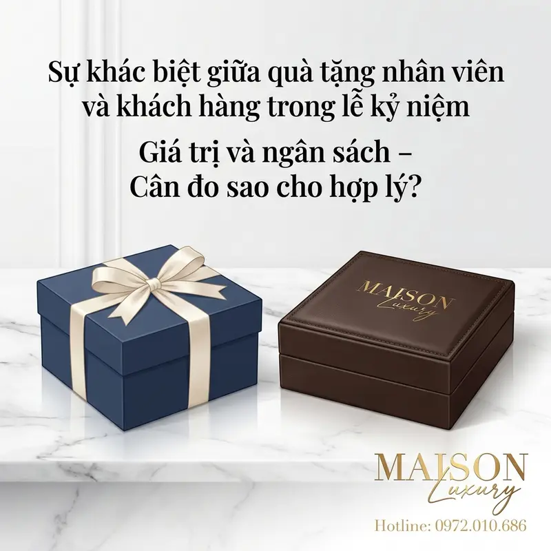 So sánh giá trị quà tặng nhân viên và khách hàng.
