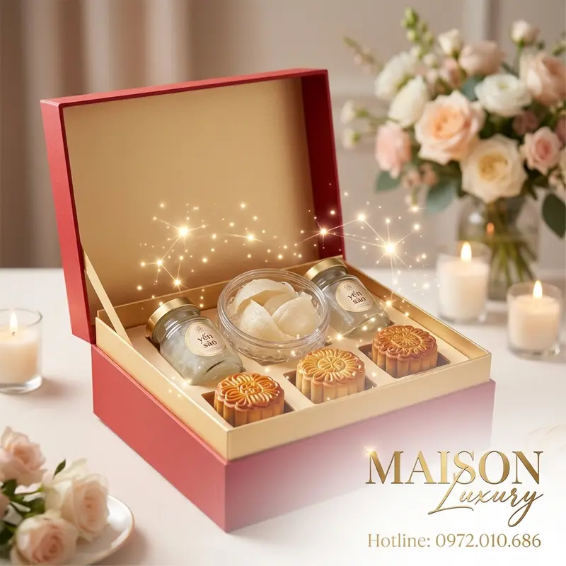 Set quà yến sào và bánh Trung Thu cao cấp cho kỷ niệm 10 năm