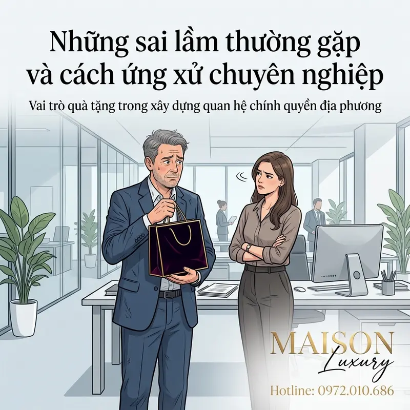 Biểu cảm không thoải mái khi nhận quà không phù hợp.