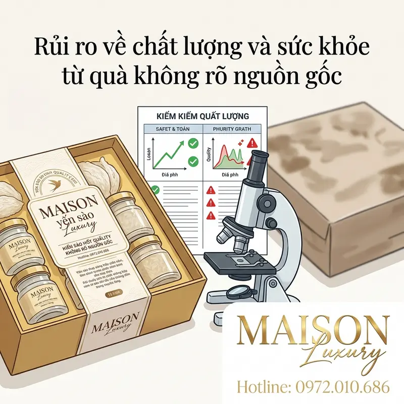 Quà không rõ nguồn gốc có thể tiềm ẩn nguy cơ về chất lượng và sức khỏe.
