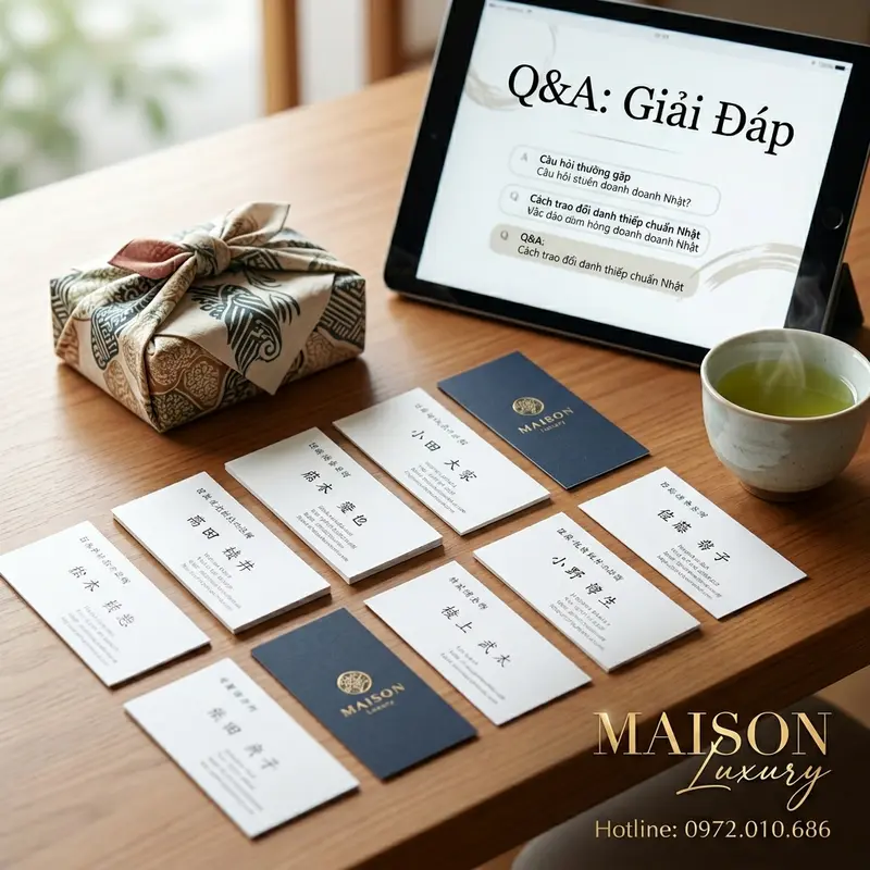 Tổng quan trực quan về các câu hỏi thường gặp trong nghi thức kinh doanh Nhật Bản.